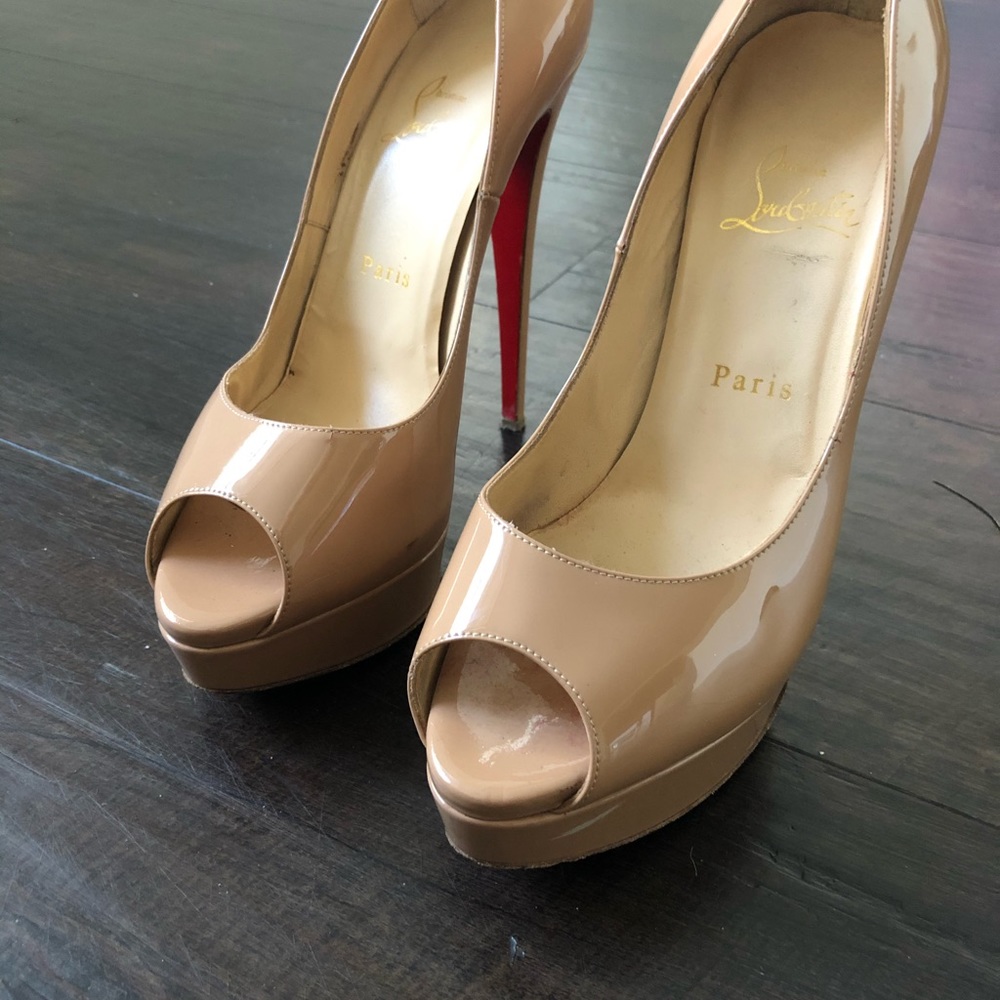 Authentic Louboutin Lady Peep shoes size 39.5